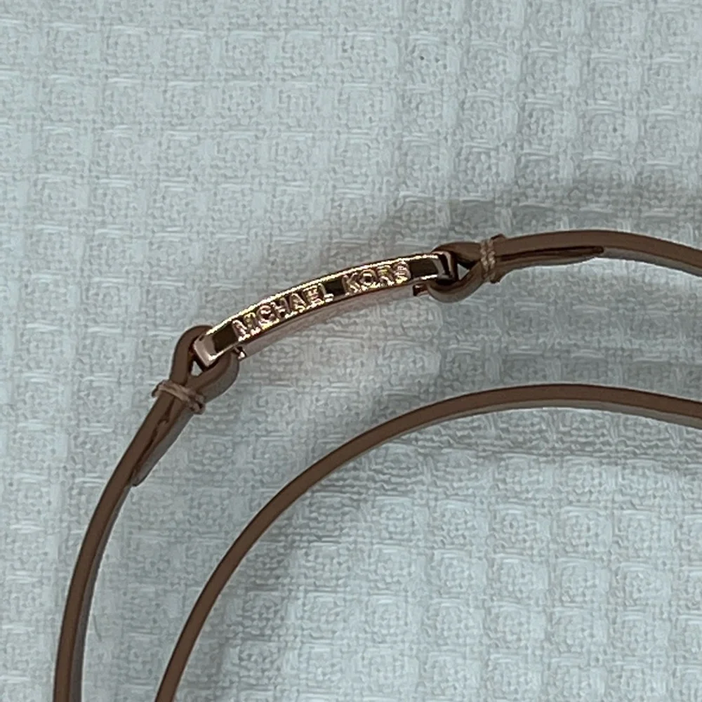 NWOT💍 Michael Kors Leather Double Wrap Bracelet Tan/Rose Gold